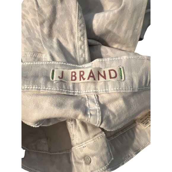 J Brand Intermix Arctic Leopard Print Leggings Denim Jeans White Gray Sz 27 USA - Picture 4 of 6